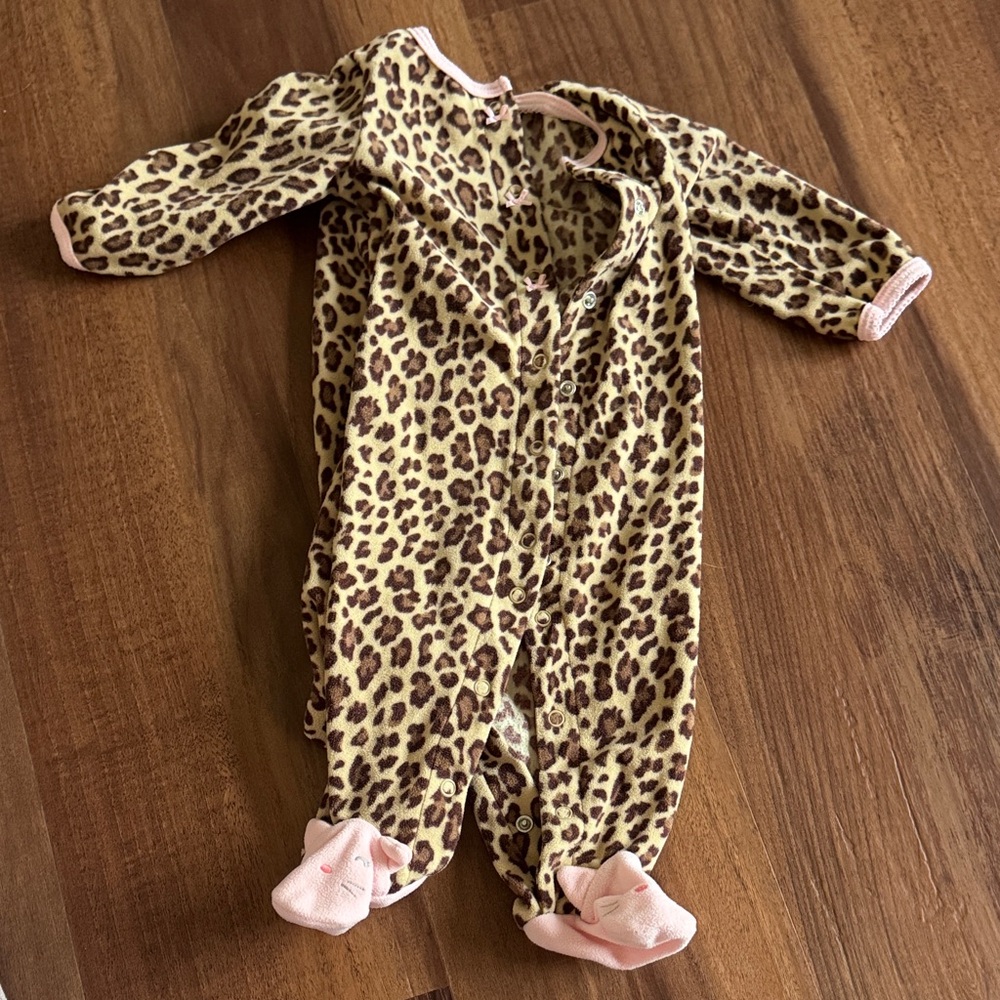Carter's Brown Leopard Print Kids Pajamas